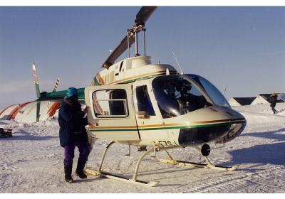 Dr Ameyaw in Helicopter to mining site in Rankin- In Let