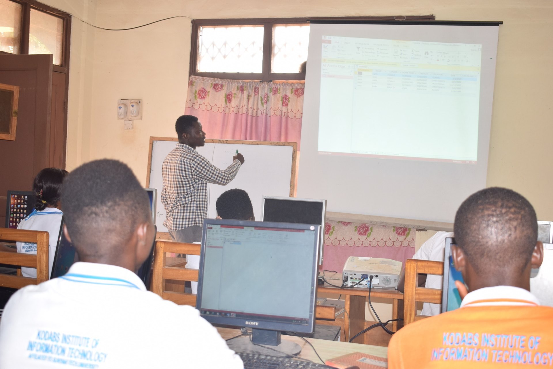 KIIT students participating in practical computer hardware training